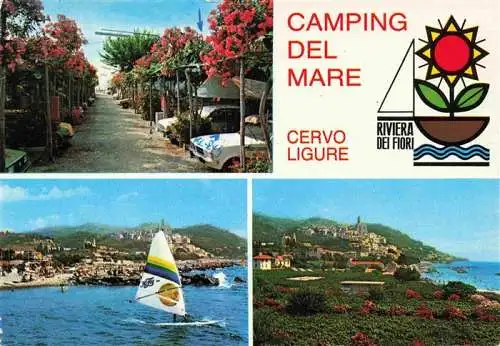 AK / Ansichtskarte 73992099 Cervo Camping del Mare Allee Strand Panorama