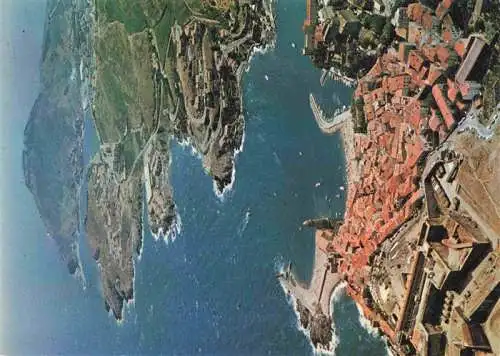 AK / Ansichtskarte  Collioure_66_Pyrenees-Orientales Les plages et la route vers Port Vendres Vue aerienne