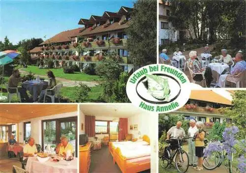 AK / Ansichtskarte  Preussisch-Oldendorf Haus Annelie am Wiehengebirge Gastraum Terrasse Zimmer