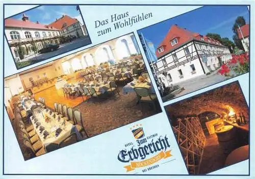 AK / Ansichtskarte 73992169 Hoeckendorf_Dippoldiswalde Hotel Zum Erbgericht Gasthof Speisesaal Kellerbar