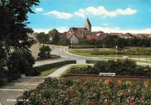 AK / Ansichtskarte  Bad_Laer Parkpartie Kirche