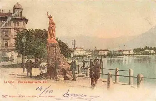 AK / Ansichtskarte  LUGANO_Lago_di_Lugano_TI Piazza Guglielmo Tell