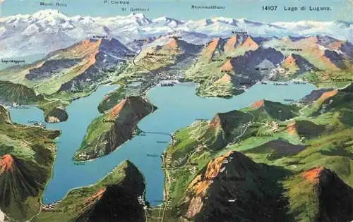 AK / Ansichtskarte  LUGANO_Lago_di_Lugano_TI Panorama