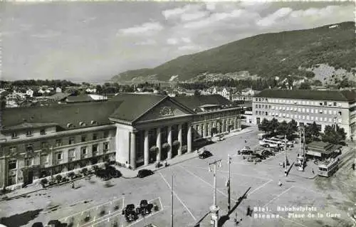 AK / Ansichtskarte  Biel_Bienne_BE Bahnhofplatz