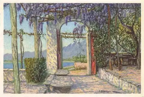 AK / Ansichtskarte  LOCARNO_Lago_Maggiore_TI Glicine in fiore