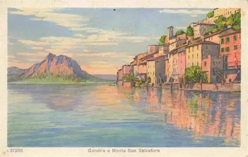 AK / Ansichtskarte  Gandria_Lago_di_Lugano e Monte San Salvatore