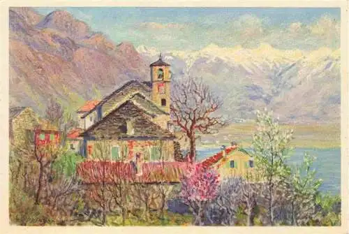 AK / Ansichtskarte  Monti-Trinita_LOCARNO_Lago_Maggiore_TI Chiesa