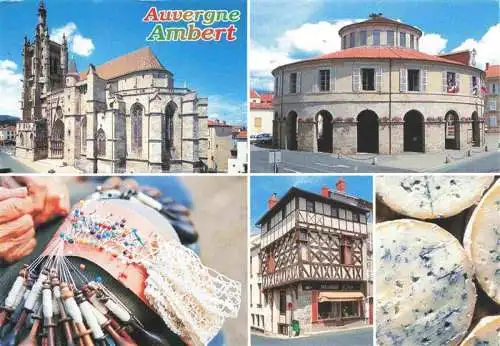 AK / Ansichtskarte  Ambert_63_Puy-de-Dome Eglise Saint Jean Hotel de ville Carreau de dentelliere Maison a colombage 