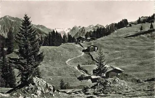 AK / Ansichtskarte  Klosters-Serneus_GR Klosterser Schwendi mit Silvretta Gruppe