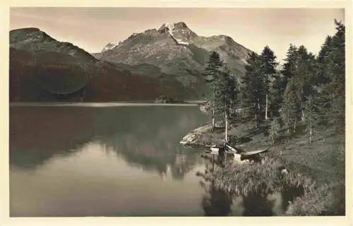 AK / Ansichtskarte  Sils_Baselgia_Engadin_Maloja_GR Halbinsel Chaste Blick auf Piz della Margna