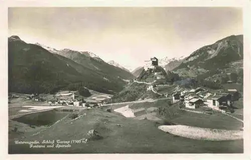 AK / Ansichtskarte  Unterengadin_GR Schloss Tarasp Fontana und Sparsels