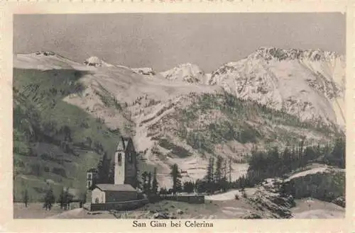 AK / Ansichtskarte  San_Gian_Celerina_GR Kirche Panorama