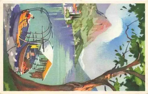 AK / Ansichtskarte  Valsolda_Val_Solda_Lago_di_Lugano_Lombardei_IT Panorama Kuenstlerkarte