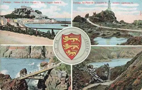 AK / Ansichtskarte  Jersey__UK Chateau du Mont Orgueil La Phare de la Corbiere II Devils Hole Piemont Bridges