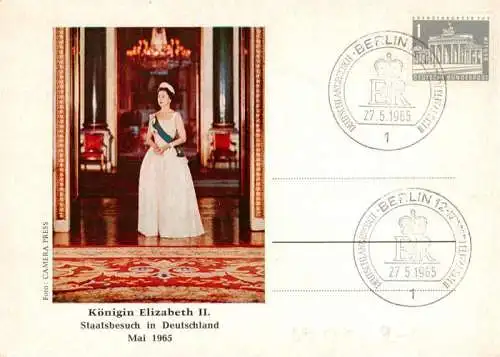 AK / Ansichtskarte  Adel__Noble Koenigin Elizabeth II Staatsbesuch Deutschland