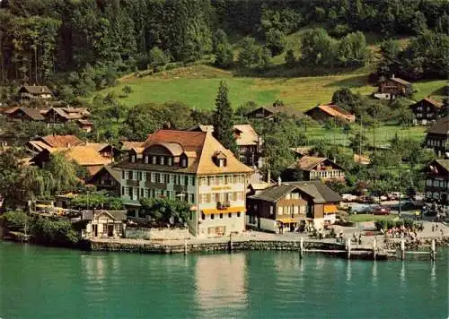 AK / Ansichtskarte 13992619 Brienzersee_Brienz_BE Strandhotel Iseltwald Fliegeraufnahme