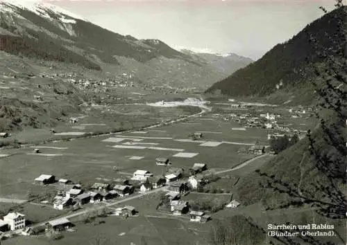 AK / Ansichtskarte  Surrhein_Surselva_GR und Rabus Fliegeraufnahme