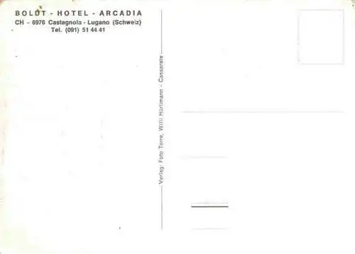 AK / Ansichtskarte  Castagnola_Lago_di_Lugano Boldt Hotel Arcadia