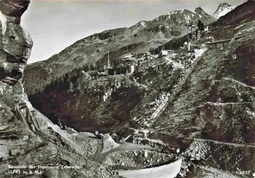 AK / Ansichtskarte  Zervreila_Stausee_GR Baustelle der Staumauer Zervreila