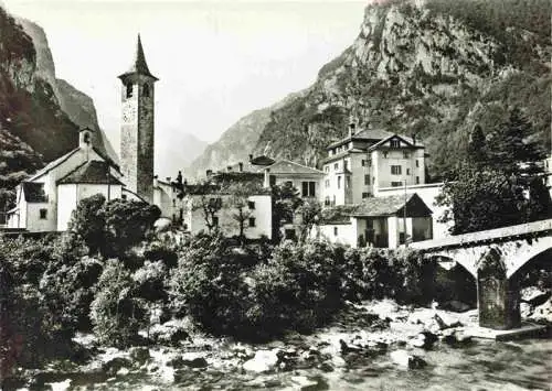 AK / Ansichtskarte  Bignasco_Vallemaggia_TI Ortspartie mit Kirche