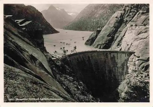 AK / Ansichtskarte  Grimsel_Stausee Baustelle Grimsel Spitallammsperre