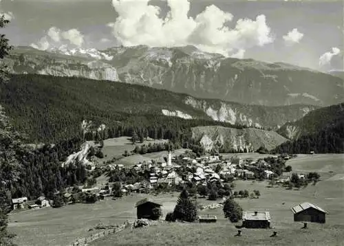 AK / Ansichtskarte  Valendas_GR Blick zum Flimserstein Piz Segnes Trinserhorn und Ringelspitz