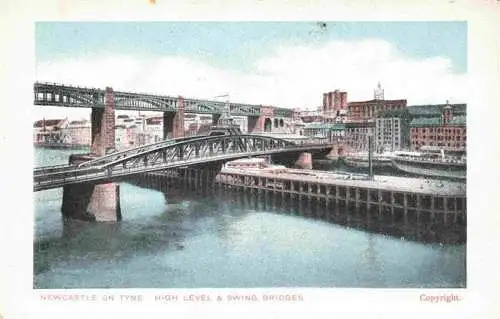 AK / Ansichtskarte 73992763 Newcastle__UK-Upon-Tyne_Tyneside_UK High Level and Swing Bridges