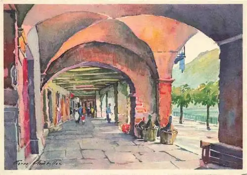 AK / Ansichtskarte  Morcote_Lago_di_Lugano_TI Les Arcades