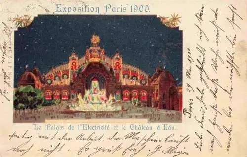 AK / Ansichtskarte  Exposition_Paris_1900_Exposition_Universelle Le Palais de l Electricite et le Chateau d Eau