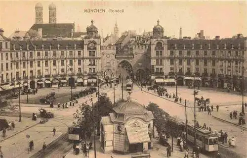 AK / Ansichtskarte  Strassenbahn_Tramway-- Muenchen Rondell