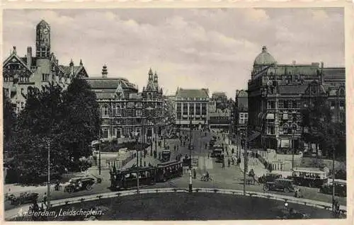 AK / Ansichtskarte  Strassenbahn_Tramway-- Amsterdam Leidscheplein 