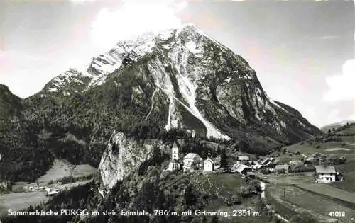 AK / Ansichtskarte  Puergg-Trautenfels_Steiermark_AT Panorama Blick gegen Grimming Sommerfrische