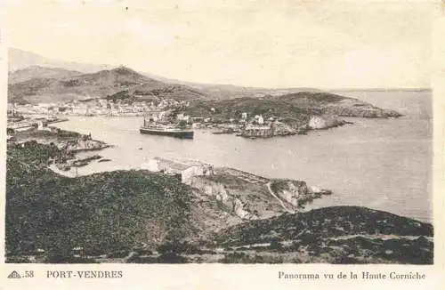 AK / Ansichtskarte  PORT-VENDRES_66_Pyrenees-Orientales Panorama vu de la Haute Corniche