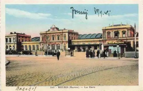 AK / Ansichtskarte  REIMS_51 La gare Bahnhof