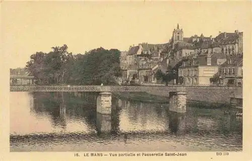 AK / Ansichtskarte  LE_MANS_72_Sarthe Vue partielle et Passerelle Saint-Jean
