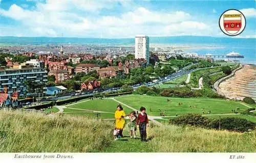 AK / Ansichtskarte  EASTBOURNE__Sussex_UK Panoramic view from Downs