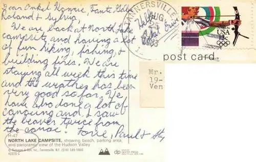 AK / Ansichtskarte  North_Lake_Wisconsin_USA North Lake Campsite panoramic view of Hudson Valley aerial view