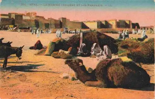 AK / Ansichtskarte  Sfax_Tunesie Marché indigène et les remparts