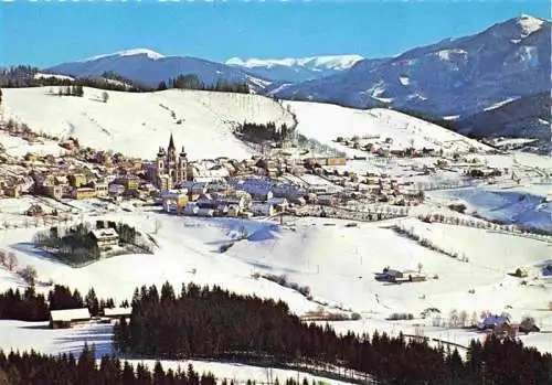 AK / Ansichtskarte  Mariazell__Steiermark_AT Fliegeraufnahme mit Wildalpe Schneealpe und Student