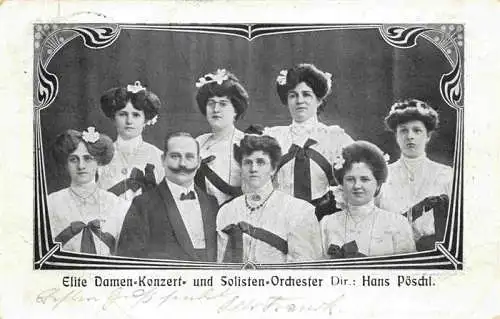 AK / Ansichtskarte  Damenorchester Elite Damen Konzert Hans Poeschl.