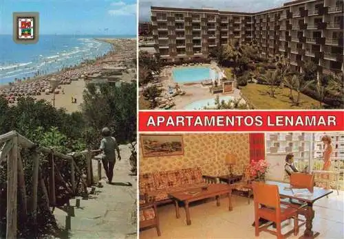 AK / Ansichtskarte 73993115 Playa_del_Ingles_Gran_Canaria_ES La Playa Apartamentos Lenamar Zimmer