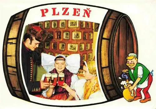 AK / Ansichtskarte 73993139 PLZEN_Pilsen_CZ Pozdrav z Plzne