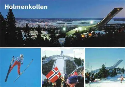 AK / Ansichtskarte 73993202 Holmenkollen_Oslo_Norway Panorama Skispringer Sprungschanzen