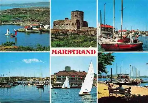 AK / Ansichtskarte 73993250 Marstrand_Sweden Teilansichten Hafen Ruine