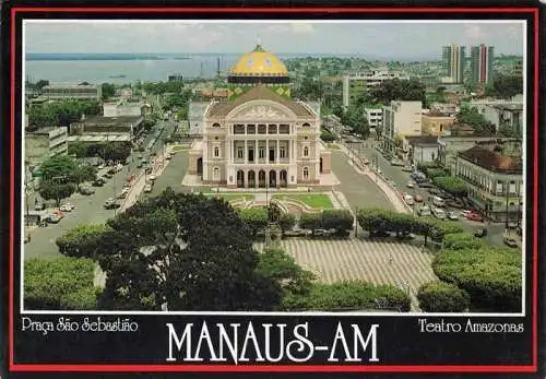 AK / Ansichtskarte  Manaus_Brazil Teatro Amazonas e Praca Sao Sebastiao