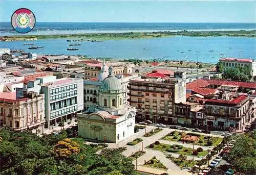 AK / Ansichtskarte  Asuncion__Paraguay Plaza de la Independencia y al fondo la Bahía Unabhaengigskeitsplatz Bucht