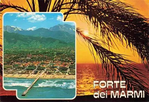 AK / Ansichtskarte 73993294 Forte_dei_Marmi_Lucca_Toscana_IT Sonnenuntergang am Meer Luftaufnahme