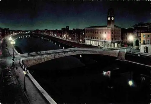 AK / Ansichtskarte  PISA_Toscana_IT Ponte di Mezzo notturno