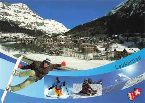 AK / Ansichtskarte  Leukerbad_Loueche-les-Bains_VS Panorama Ski und Rodel