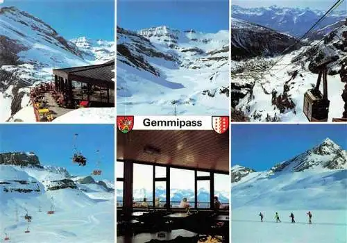 AK / Ansichtskarte  Gemmipass_2322m_VS Panoramarestaurant Sesselbahn Laemmerboden Restaurant Luftseilbahn Daubensee